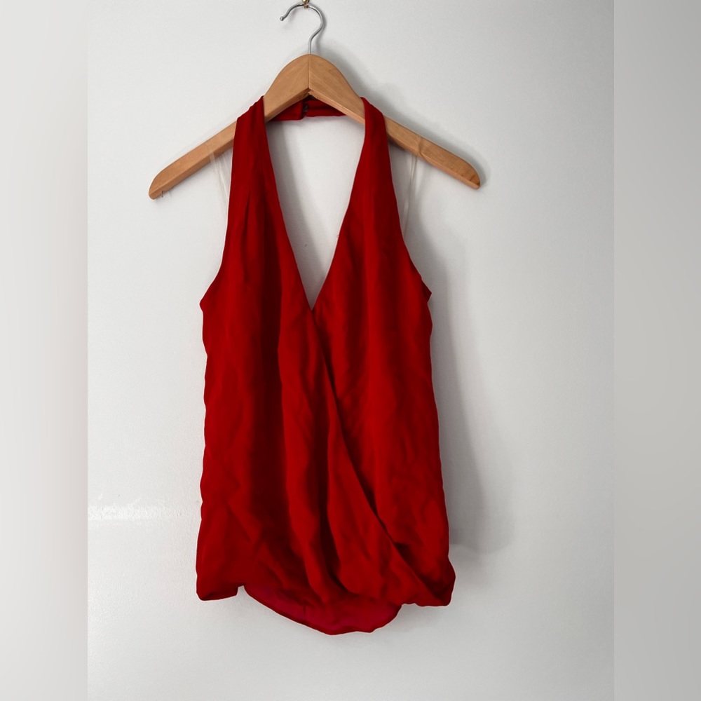 NWT Parker Red Cayenne M Silk Tank